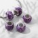Bead "Paints", 1.3 × 1, white-lilac color