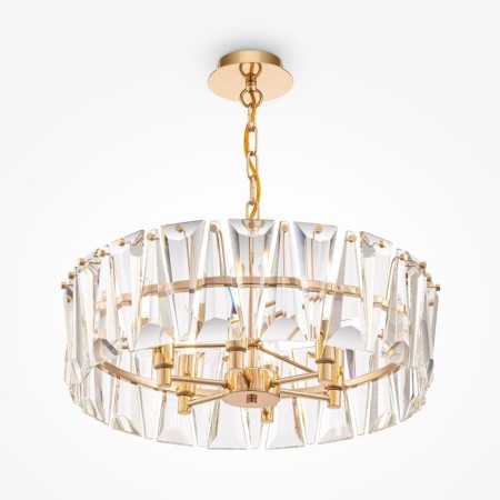 Suspended lamp Maytoni MOD043PL-06G, 6HE14, 60W, 51.7x51.7x66.8 cm, Color Gold