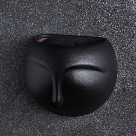 Figure pot "Silhouette" with a suspension, black, 10x7cm-1