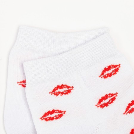 Women's socks, white color, size 23-25-2