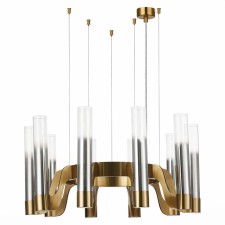 Люстра подвесная St Luce. SL1235.303.10. Ettore. 10х40 Вт, E14, 90х90х45 см, цвет латунь