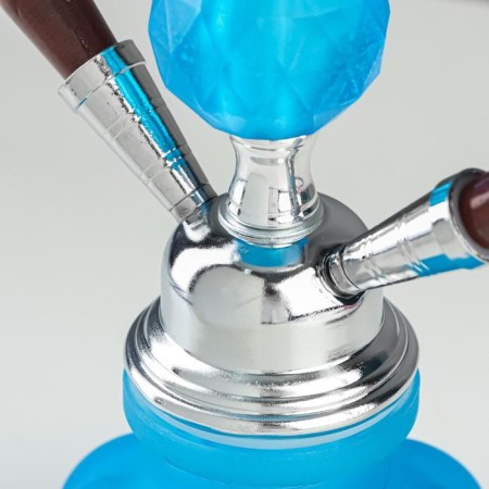 Hookah "Fujira", 25 cm, 2 tubes, blue-2