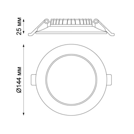 LED LED LUNA, 15 W, 4100K, LED, white color, D = 115mm-2