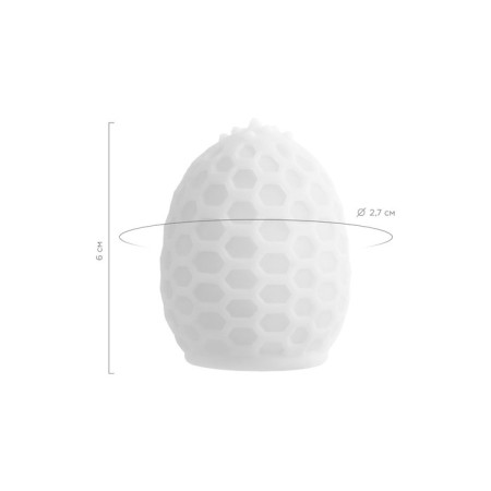 Masturbator A-Toys Pufl, Tre, White Color, 6 cm, D 2.7 cm-3