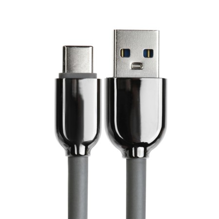 Type -C cable - USB, 6 A, TPE braid, frost -resistant, 1 meter, gray-1