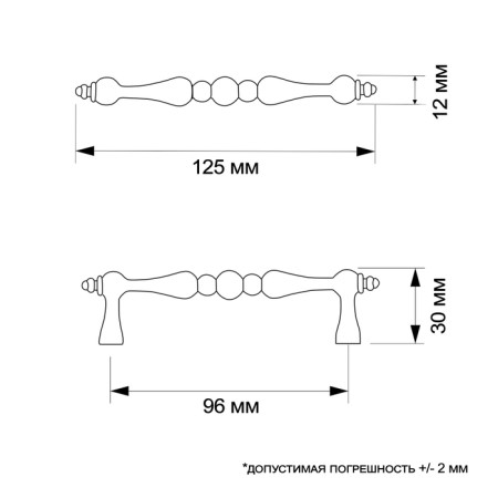 PC163AC bracket handle, m/o 96 mm, color copper-4