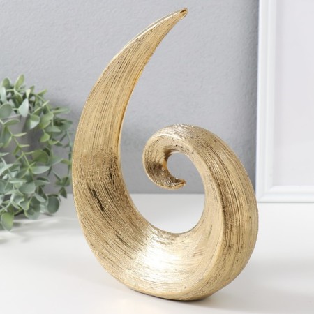 Souvenir Ceramics "Abstraction. Wave" Gold 21.5x6.5x29 cm-2