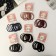Hair elastic band "Milena" (set 6 pcs) grace of beads, 4 cm, mix