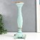 Polystone candlestick for 1 candle "lush sheet" of pale blue 26.5x9x9 cm
