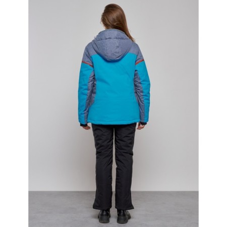 Ski jacket female winter, size 52, blue color-16