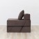Handwheel chair-bed "Essen", velor fabric, brown color