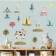 Interior color sticker "House in the village" 50x70 cm