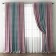 Kirsten curtain set, 240 x 270 cm size, pink / blue
