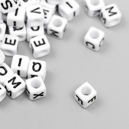 A set of beads with English letters "Astra" 6x6 mm, 150 pcs/pack-2