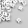 A set of beads with English letters "Astra" 6x6 mm, 150 pcs/pack