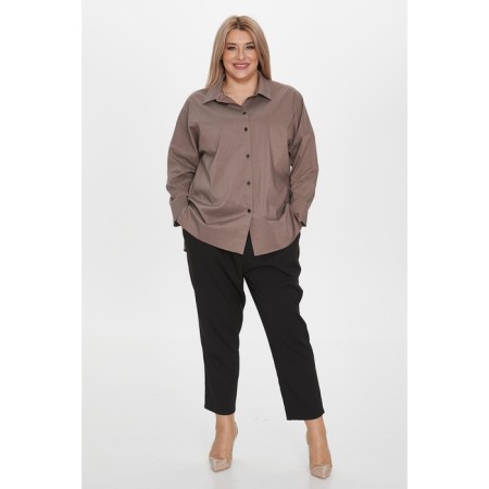 Female shirt, size 62, brown color-1