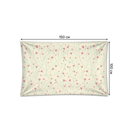 Decorative panel with photo printing "Blooming Love", horizontal, size 100x150 cm-1