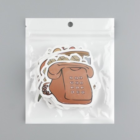 Plastic stickers "Communication" set 60 pcs 10x12 cm-3