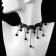 Choker "mistress" round beads, black color, 31 cm