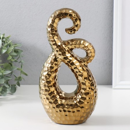 Souvenir Ceramics "Abstraction. Tentacles" gold 12.5x7x25 cm-3
