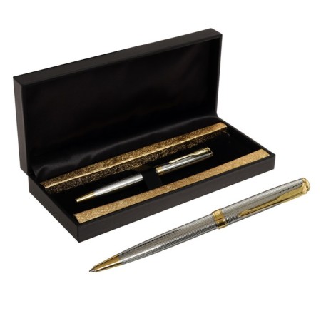 Gift handle, in the leatherette case, rotary, PB S, silver/gold housing