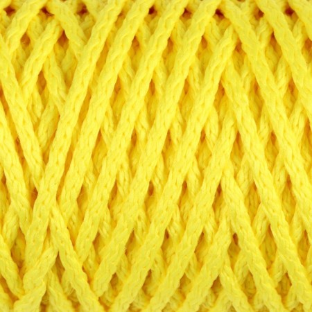 Knitting cord "Classic" without a core 100% polyester width 4mm 100m (lemon)