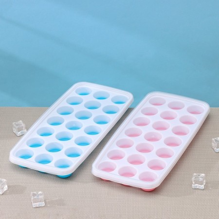 Form for ice and chocolate with a lid of a share, 26 × 12 × 2.5 cm, 21 cells (3 × 3 × 2 cm), color mix-6