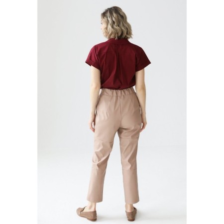 Artificial leather trousers, size 48-3