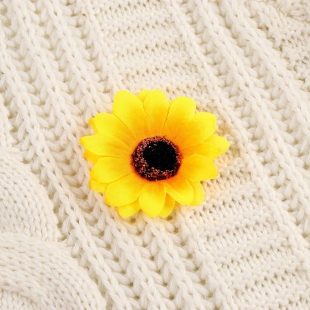 Carnival set "Autumn flowers": a wreath with sunflowers and a brooch-9
