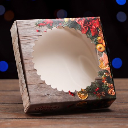 Box "New Year's aroma" 11.5 x 11.5 x 3.2 cm