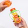 A bottle of feeding "Orange juice", classic throat, 250 ml., 0 months, cylinder, with handles