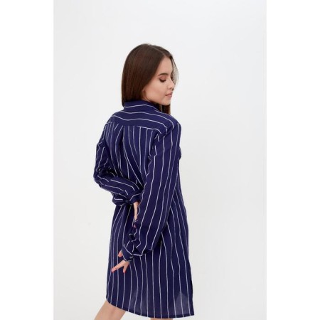 Shirt (shirt) female kaftan "strip", blue color, size 40-42-3
