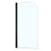 Azario Merrit 800x1400 mm bath curtain, transparent glass 5 mm, black profile color black