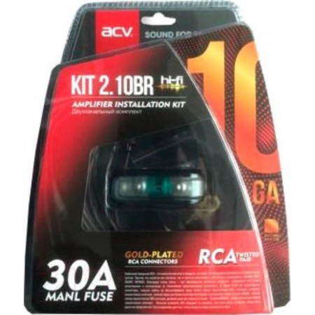 ACV KIT 2.10 BR, 2 amplifier channels, 10 AWG/ATC, 30 A