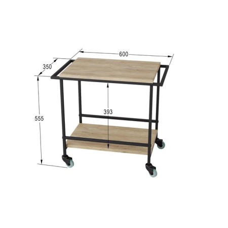 Journal table "Frankie", 600 × 350 × 555 mm, the color of the sonoma oak-1
