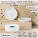 A set of dining plates Luminarc Diwali Shells, 800 ml, D = 20 cm, glass ceramics, 6 pcs, white color
