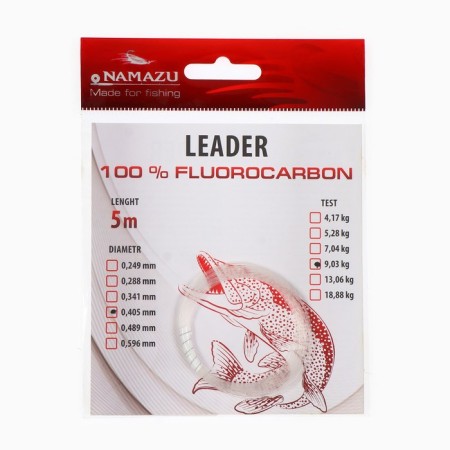 Florocarbonic namazu fluorocarbon material, diameter 0.405 mm, test 9.03 kg, 5 m