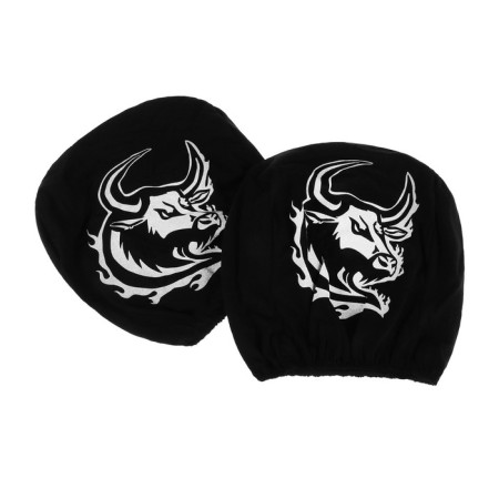 Covers on the headrest bull, black, set 2 pcs-2