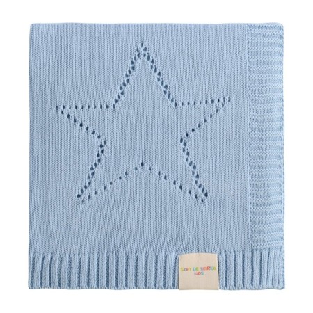 Baby plaid, size 70x90 cm, blue color-1