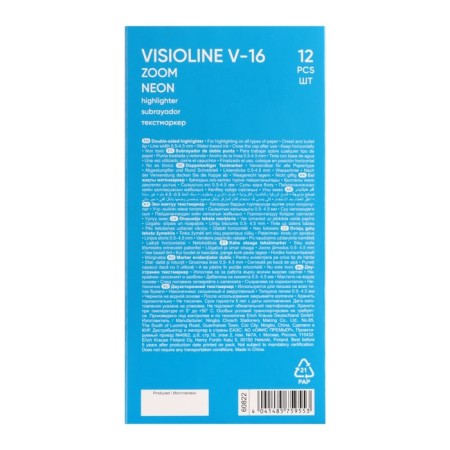 Textbook marker 0.5-3.5 mm Erichkrause Visioline V-16 zoom neon, bilateral, pink neon, water-based ink-6