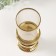Ceramics candlestick, glass for 1 candle "grace" d = 7.5 cm gold 10x10x28.5 cm
