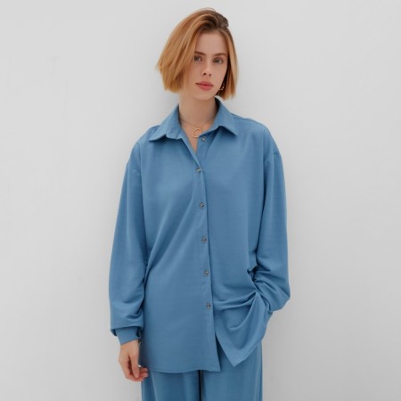 Female set (shirt, trousers) minku: Home Collection Blue Color, Rr. 50-1