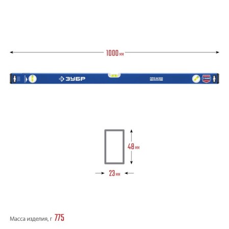 Magnetic bison level Prov-M Master 34589-100_z01, reinforced profile, 1000 mm-6
