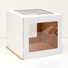 Box for cake 3 windows, 30 x 30 x 29 cm