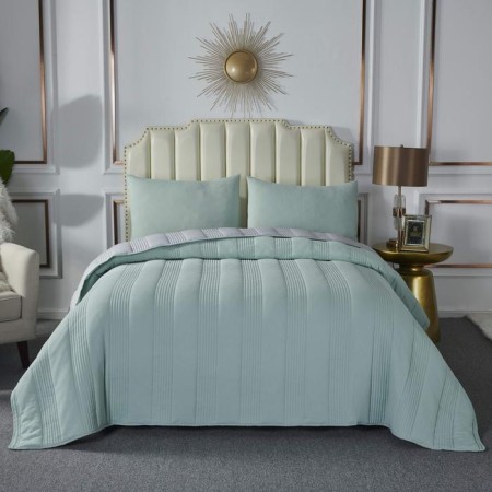 A set with a cabin "Salome", size 230x250 cm, 50x70 cm - 2 pcs, green color