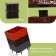 Plastic bed, 4 sections, 45 × 45 × 20 cm, chocolate