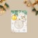 Postcard-Mini "Happiness in the New Year", Christmas tree balls, 10.5 x 7.5 cm, New Year