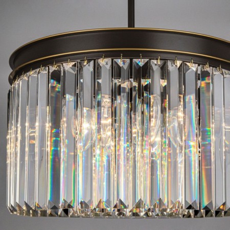 Suspended lamp Citilux "Martin" CL332081, 40x40x125 cm, 8x60W, E14, Black Color Black-5