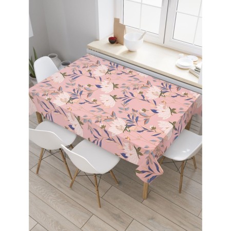 Tables on the table "Flower picture", rectangular, Saten, size 120x145 cm