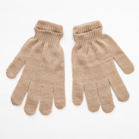 Female gloves, beige color, river 18